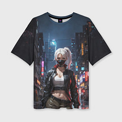 Футболка оверсайз женская Уличная хулиганка, цвет: 3D-принт