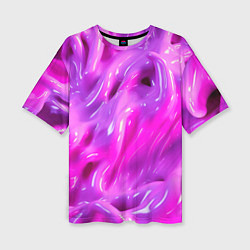 Футболка оверсайз женская Розовая слизь, цвет: 3D-принт