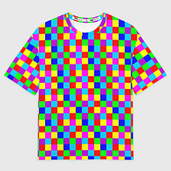 Футболка оверсайз женская Разноцветные плитки, цвет: 3D-принт