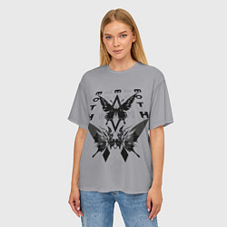 Футболка оверсайз женская Dark moth, цвет: 3D-принт — фото 2