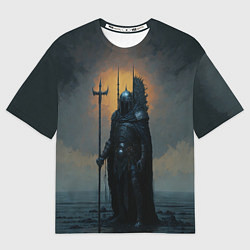 Футболка оверсайз женская Воин на мелководье, цвет: 3D-принт