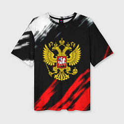 Футболка оверсайз женская Russia stripes, цвет: 3D-принт