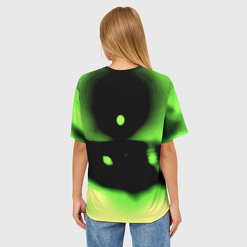 Женская футболка оверсайз Майнкрафт кислота абстракция / 3D-принт – фото 4