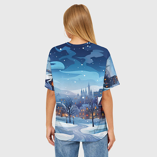 Женская футболка оверсайз Милый дракончик 2024 / 3D-принт – фото 4