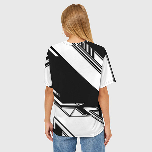 Женская футболка оверсайз Bmw sport geometry / 3D-принт – фото 4