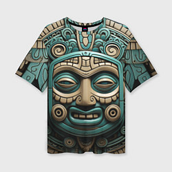 Женская футболка оверсайз Орнамент в стиле индейцев майя