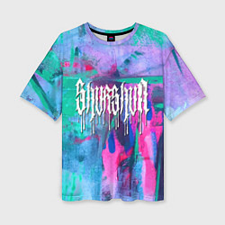 Футболка оверсайз женская Shurshun - tie-dye, цвет: 3D-принт