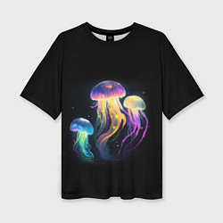Женская футболка оверсайз Танец медуз