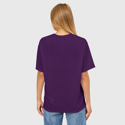 Женская футболка оверсайз Глубоко фиолетово / 3D-принт – фото 4