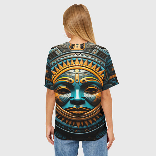 Женская футболка оверсайз Африканское солнце / 3D-принт – фото 4
