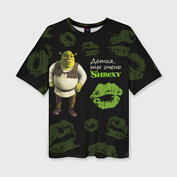 Женская футболка оверсайз Shrexy Shrek