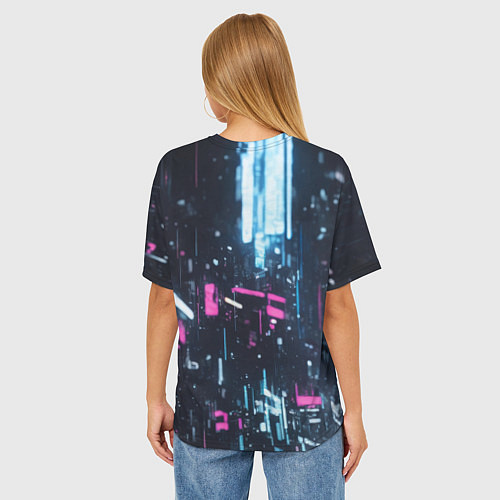 Женская футболка оверсайз Смуглая девушка / 3D-принт – фото 4
