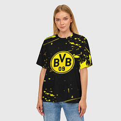 Футболка оверсайз женская Borussia yellow splash, цвет: 3D-принт — фото 2