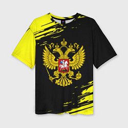 Футболка оверсайз женская Имперская Россия герб, цвет: 3D-принт