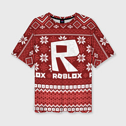 Женская футболка оверсайз Roblox christmas sweater