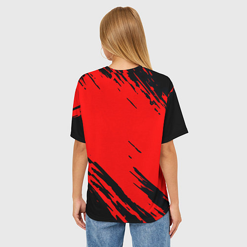 Женская футболка оверсайз 30 Second to mars краски абстрактные / 3D-принт – фото 4