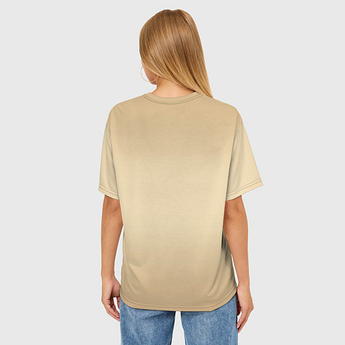 Женская футболка оверсайз Ливиная голова / 3D-принт – фото 4