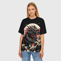 Футболка оверсайз женская Дракон вечности символ года, цвет: 3D-принт — фото 2
