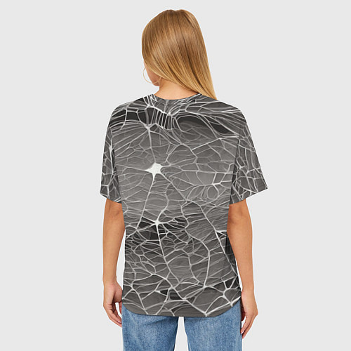 Женская футболка оверсайз Паутина паука / 3D-принт – фото 4