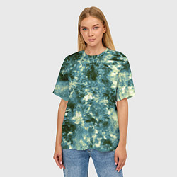 Футболка оверсайз женская Абстракция - ocean in grunge style, цвет: 3D-принт — фото 2