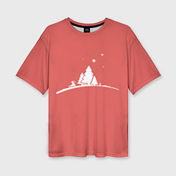 Футболка оверсайз женская Minimalistic Christmas, цвет: 3D-принт