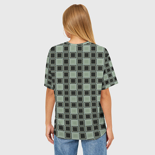 Женская футболка оверсайз Brick game - узор / 3D-принт – фото 4