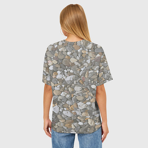 Женская футболка оверсайз Путь по гравию / 3D-принт – фото 4