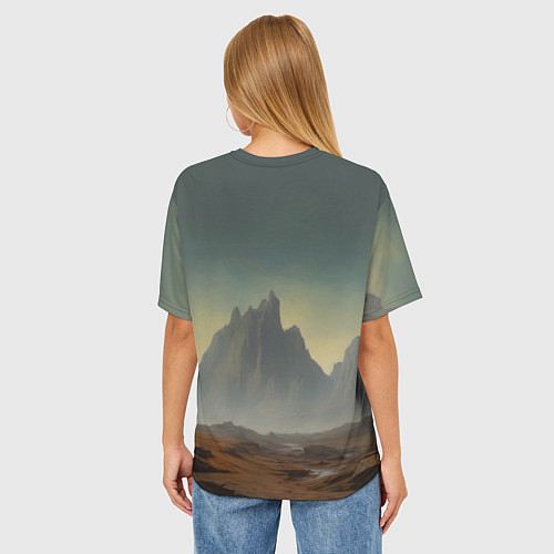 Женская футболка оверсайз Инопланетный шагоход / 3D-принт – фото 4