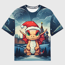 Женская футболка оверсайз Дракоша в России