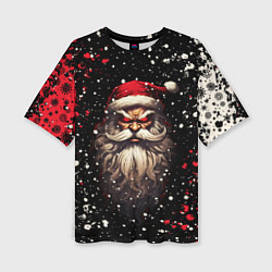 Женская футболка оверсайз Evil Santa Claus