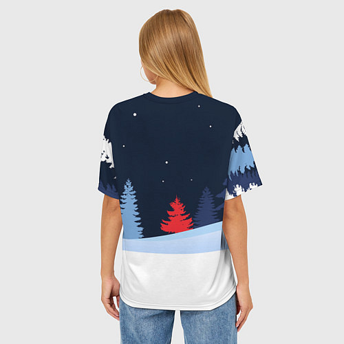 Женская футболка оверсайз Красный злой дракон 2024 / 3D-принт – фото 4