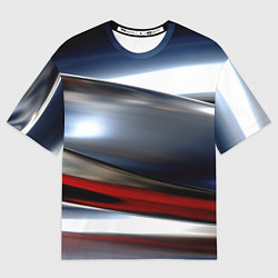 Футболка оверсайз женская Темная металлическая абстракция, цвет: 3D-принт