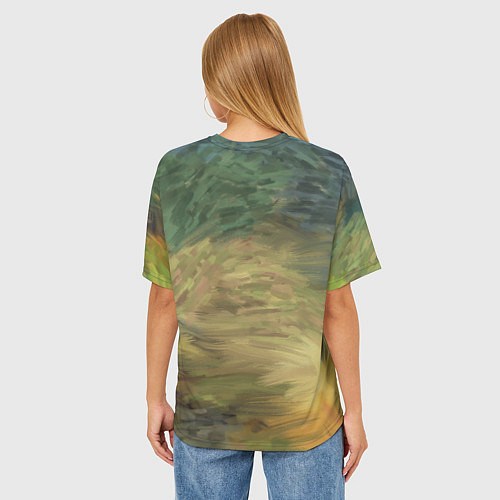 Женская футболка оверсайз Крик стимпанк енота / 3D-принт – фото 4