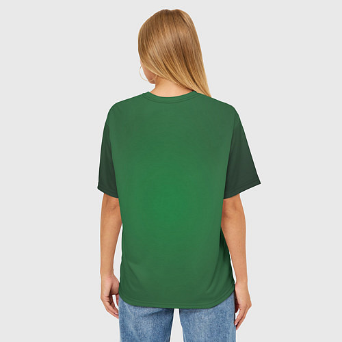 Женская футболка оверсайз Стилизованная елка 2024 / 3D-принт – фото 4