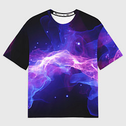 Женская футболка оверсайз Фиолетовый туман в движении