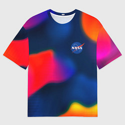 Футболка оверсайз женская Nasa gradient sportcolor, цвет: 3D-принт