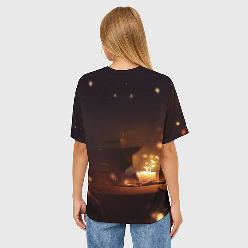 Женская футболка оверсайз Дракон великолепный звездоцап / 3D-принт – фото 4
