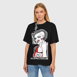 Футболка оверсайз женская Дерзкая девица всех посылает, цвет: 3D-принт — фото 2