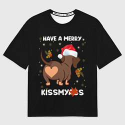 Женская футболка оверсайз Have a merry kissmyass