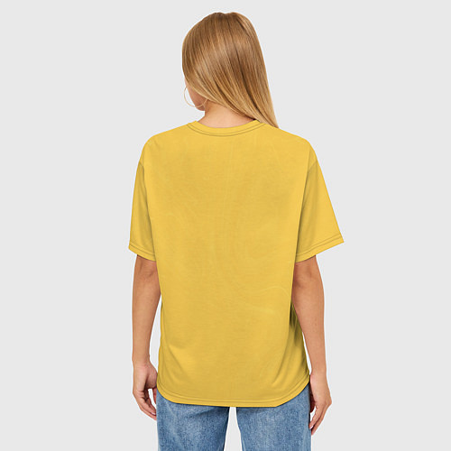 Женская футболка оверсайз Удивленный смайл / 3D-принт – фото 4