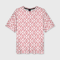 Женская футболка оверсайз Узорные овалы