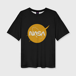 Футболка оверсайз женская NASA yellow logo, цвет: 3D-принт