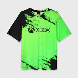 Футболка оверсайз женская Xbox game pass краски, цвет: 3D-принт