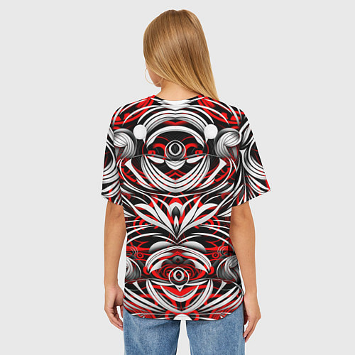 Женская футболка оверсайз Узоры паттерны / 3D-принт – фото 4