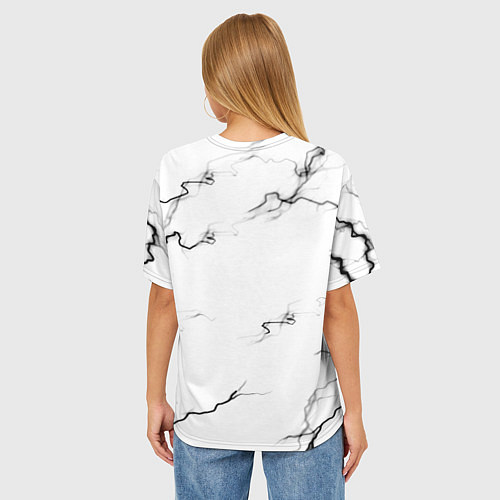 Женская футболка оверсайз Limp bizkit storm black / 3D-принт – фото 4