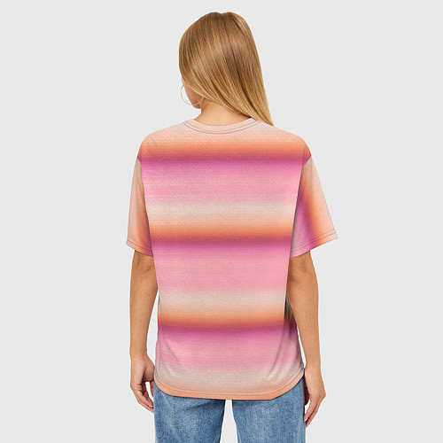 Женская футболка оверсайз Рука-Вещь: текстура свитера Энид из сериала Уэнсде / 3D-принт – фото 4