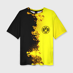 Женская футболка оверсайз Borussia fc sport краски