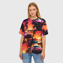 Футболка оверсайз женская GTA style art, цвет: 3D-принт — фото 2