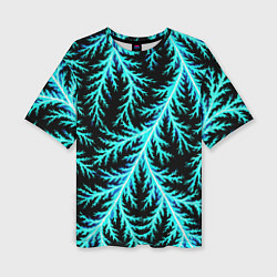 Футболка оверсайз женская Разряды электричества Tie Dye, цвет: 3D-принт