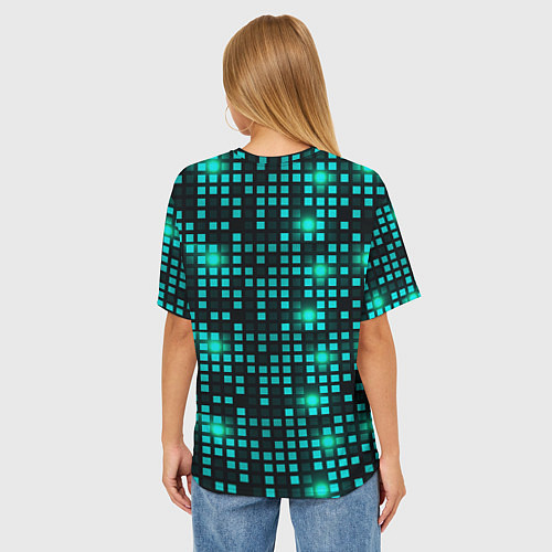 Женская футболка оверсайз Неоновый светящийся / 3D-принт – фото 4